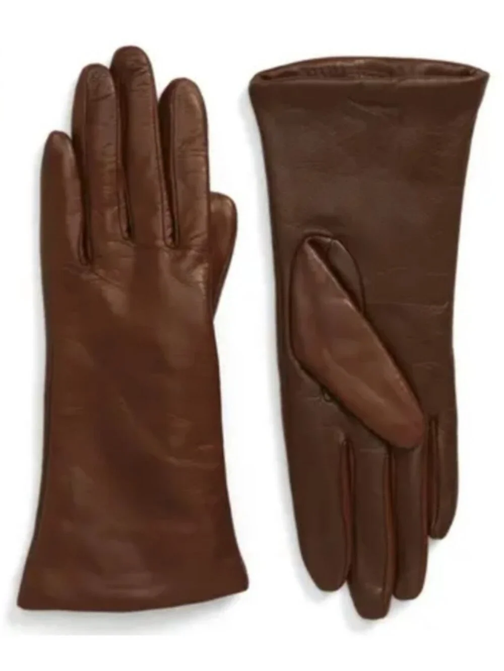 Nordstrom Cashmere Lined Leather Touchscreen Gloves